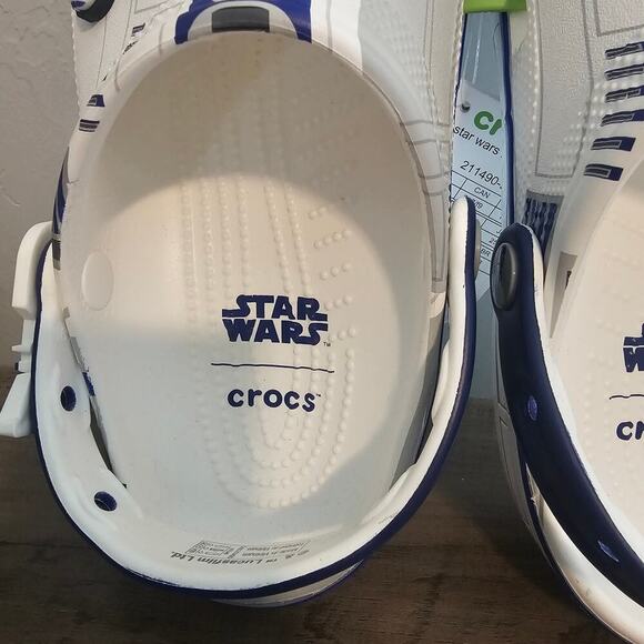 Star Wars R2-D2 Crocs Classic Clog W Sz 9 M7 White Droid SciFi Action Lucus Film main image 12